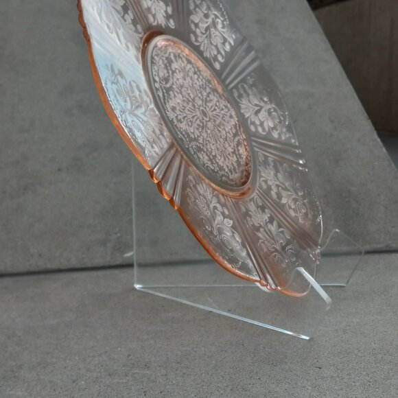 MacBeth-Evans Charger 12" American Sweetheart Pink Depression Glass - Picture 7 of 13